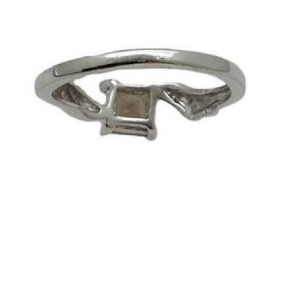 Modernist 925 Sterling Smoky Quartz Delicate Solitaire Ring, Libra Birthstone - Picture 4 of 4